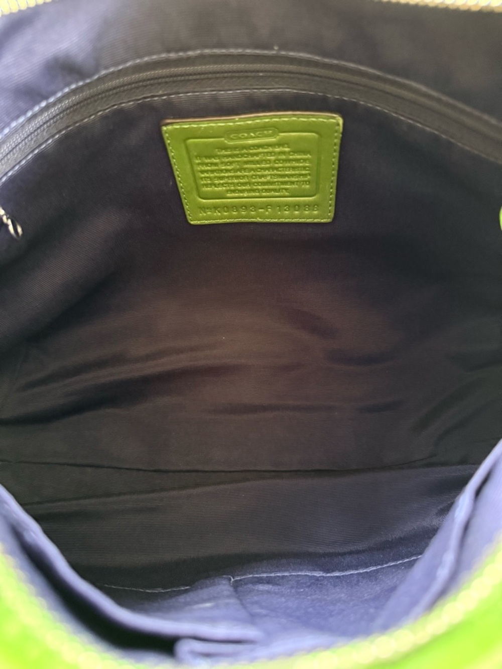 COACH Hamilton Green Pebbled Leather Shoulder Hobo w/ Silver Hardware F13088 🔥 - Picture 8 of 9